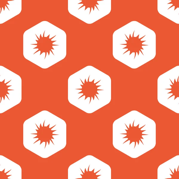 Orange hexagon starburst pattern — 图库矢量图片