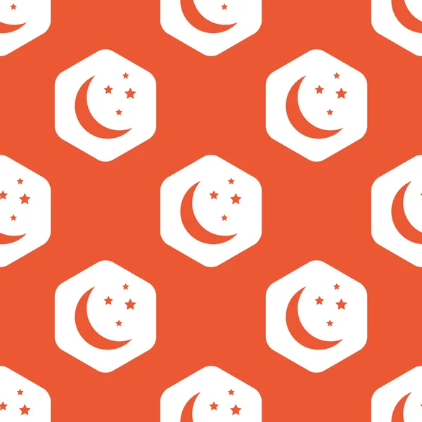 Orange hexagon night pattern — Stock vektor