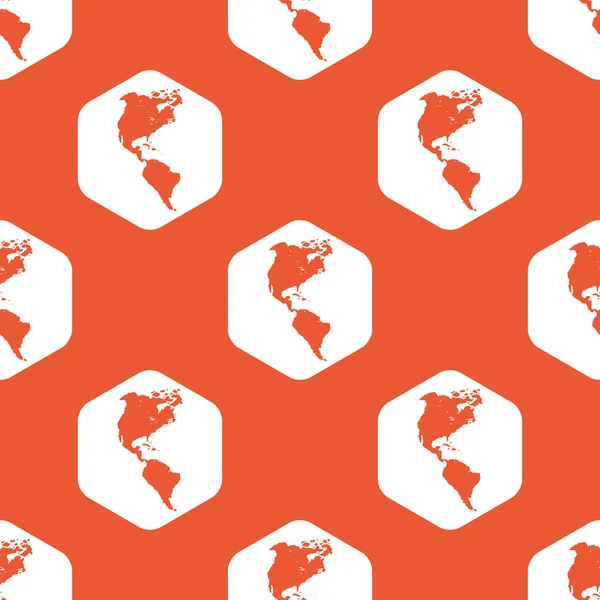 Orange hexagon America pattern — 图库矢量图片