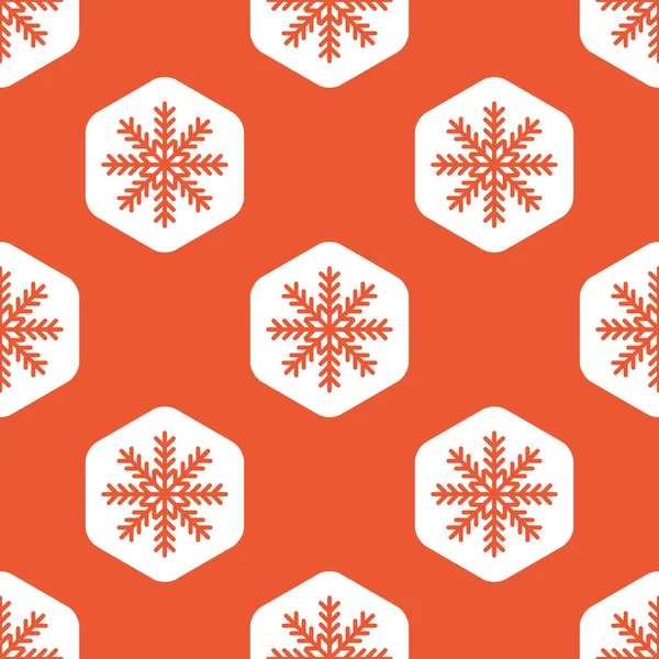 Orange hexagon winter pattern — Stockový vektor