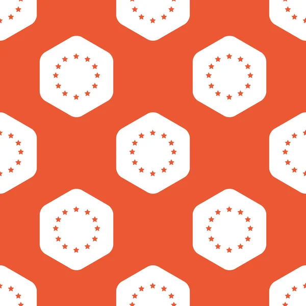 Orange hexagon European Union pattern — 图库矢量图片