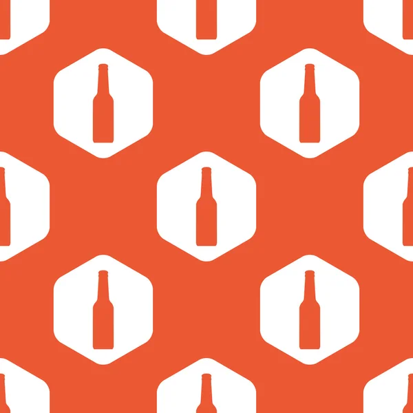 Orange hexagon bottle pattern — Stock Vector