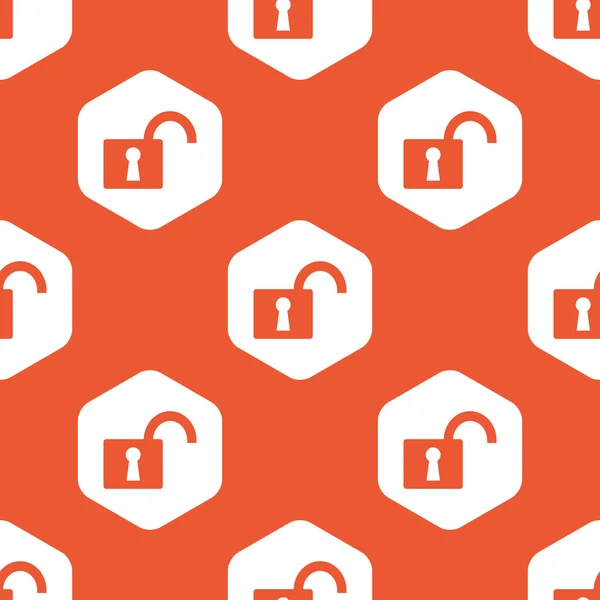 Orange hexagon unlocked pattern — Stockový vektor