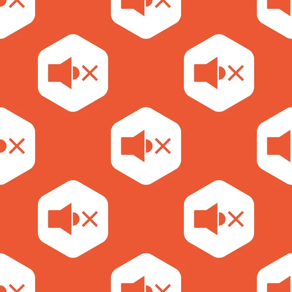 Orange hexagon muted sound pattern — Stock Vector