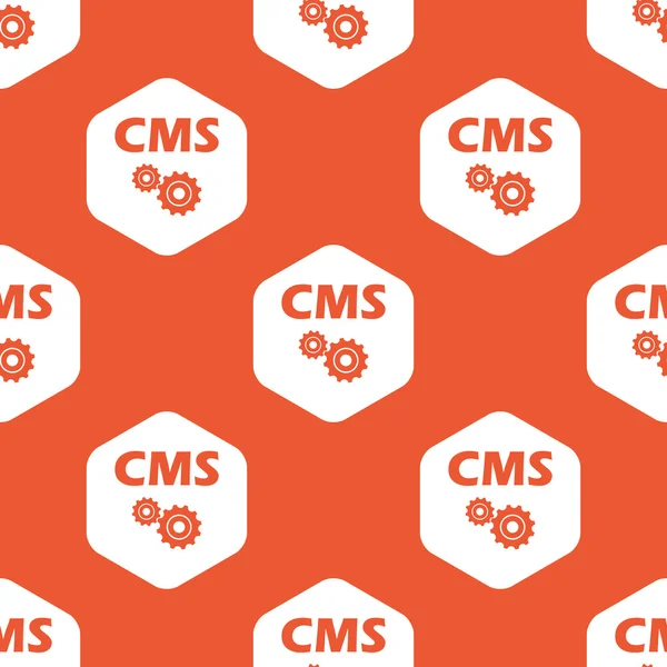 Orange hexagon CMS settings pattern — Stok Vektör