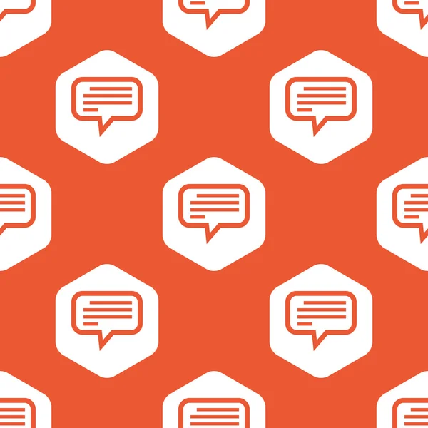 Modèle de message texte hexagonal orange — Image vectorielle