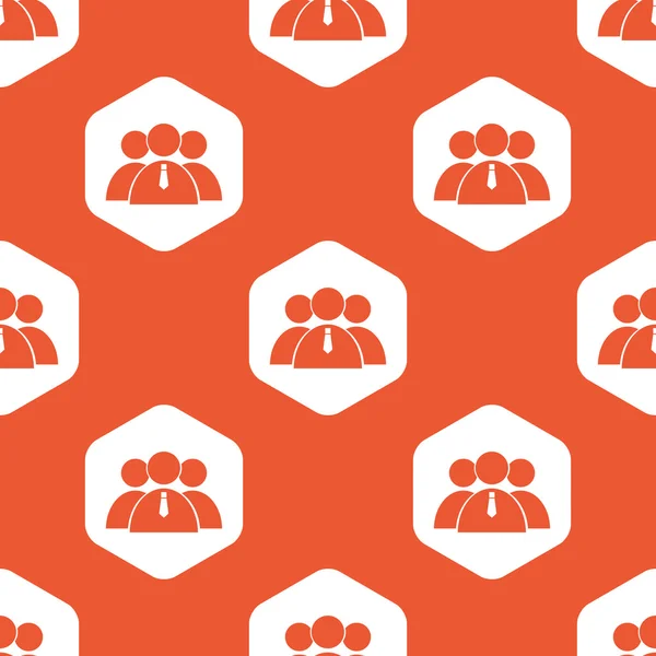 Orange hexagon user group pattern — Stock Vector