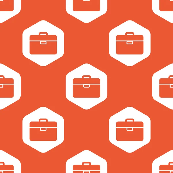 Orange hexagon briefcase pattern — Stok Vektör