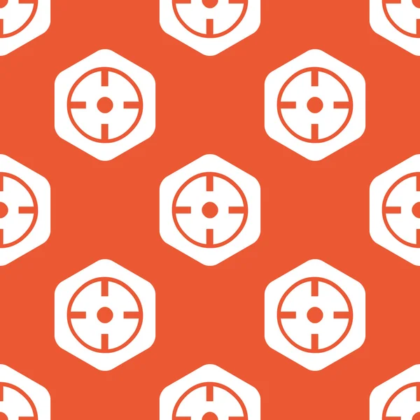 Orange hexagon target pattern — Stockový vektor