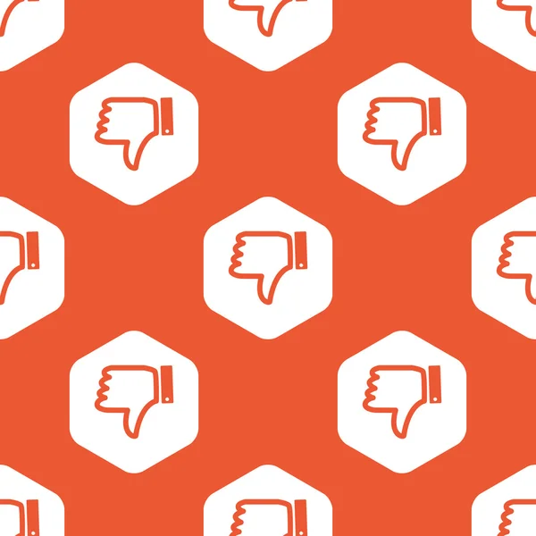 Orange hexagon dislike pattern — Διανυσματικό Αρχείο