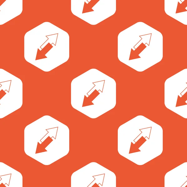 Orange hexagon tilted arrows pattern — 图库矢量图片