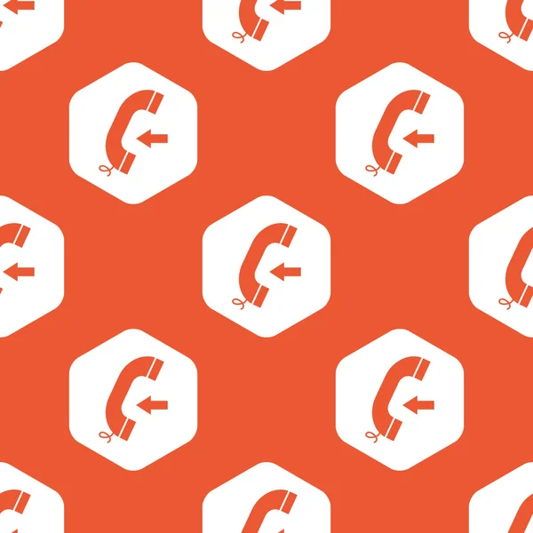 Modèle d'appel entrant hexagone orange — Image vectorielle