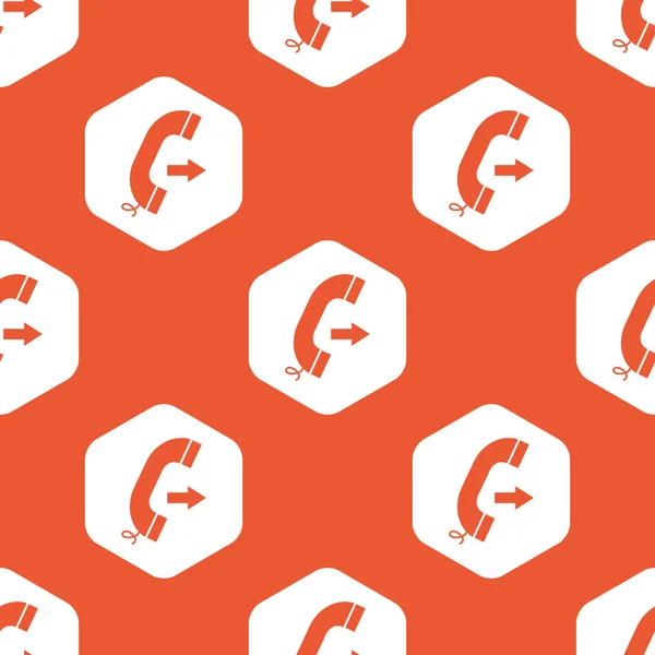 Orange hexagon outgoing call pattern — Wektor stockowy