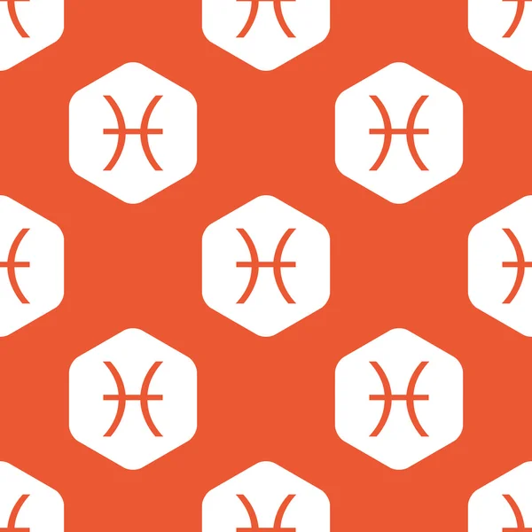 Orange hexagon Pisces pattern — Stock vektor