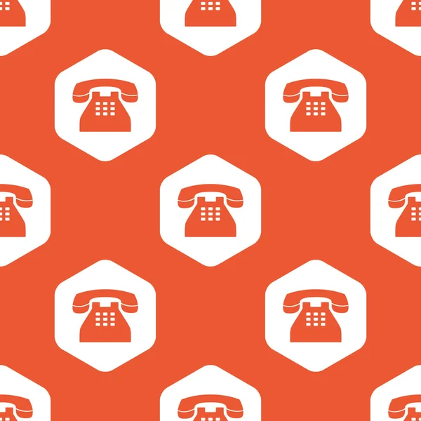 Orange hexagon phone pattern — Wektor stockowy