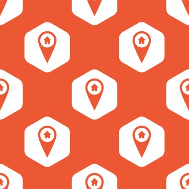 Orange hexagon house pointer pattern