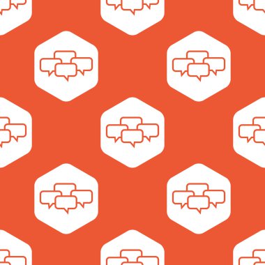 Orange hexagon chat conference pattern