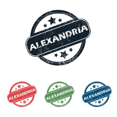 Round Alexandria city stamp set