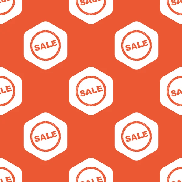 Orange hexagon SALE sign pattern — Wektor stockowy