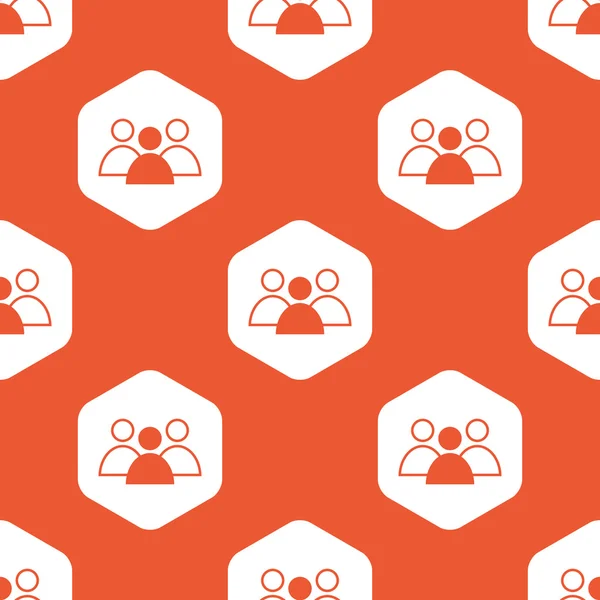 Orange hexagon group leader pattern — Stockový vektor