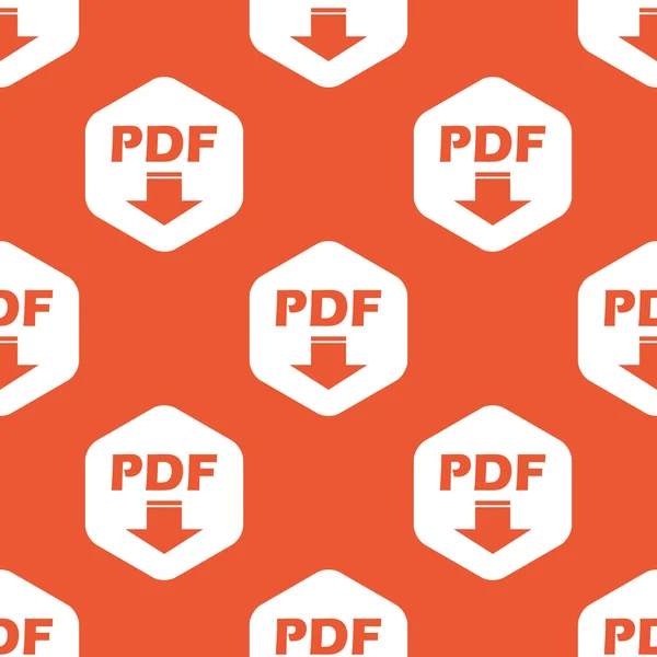 Modèle de téléchargement PDF hexagone orange — Image vectorielle