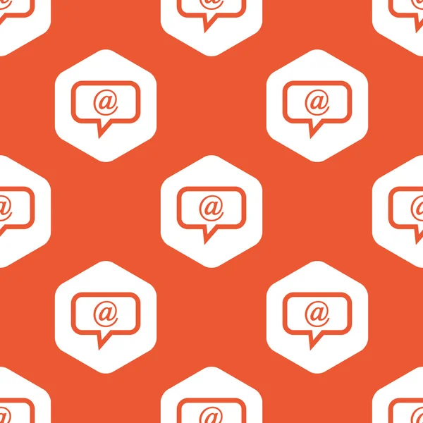 Modèle de message postal hexagonal orange — Image vectorielle