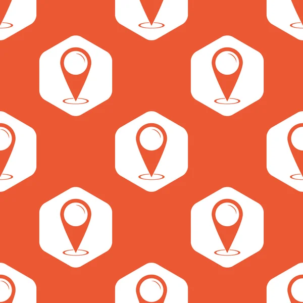 Orange hexagon area pointer pattern — Wektor stockowy