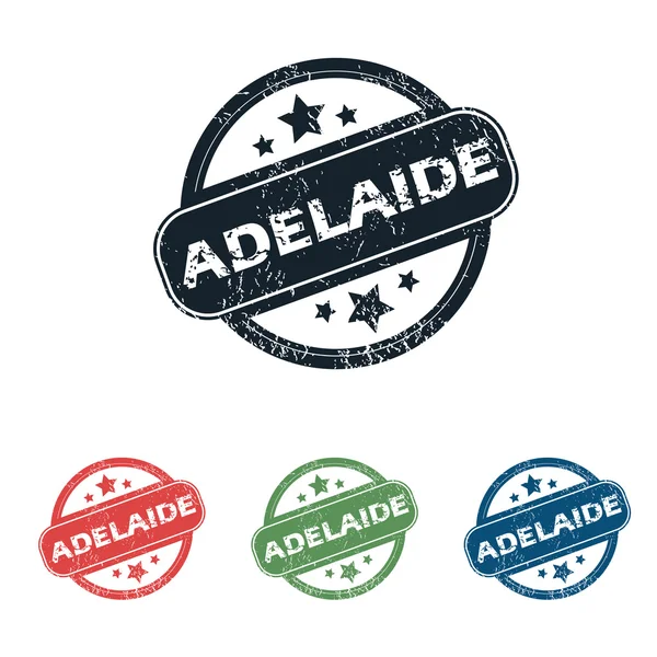 Round Adelaide city stamp set — ストックベクタ