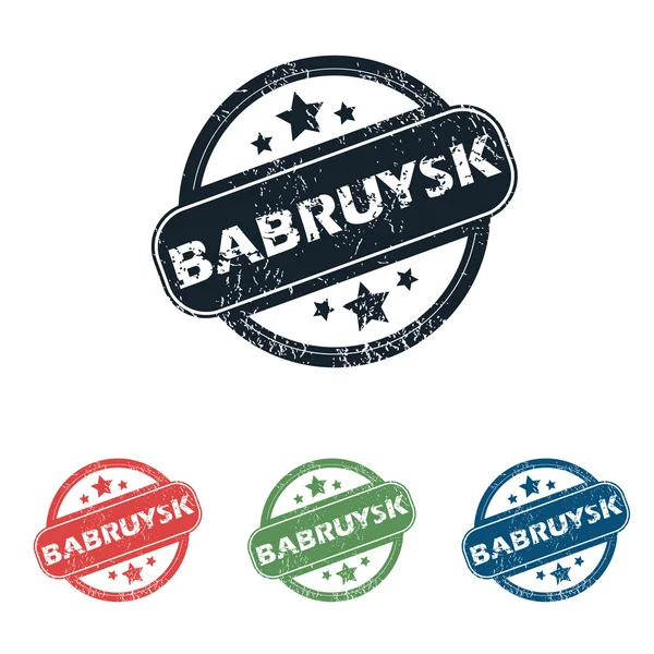 Cap bulat kota Babruysk diatur - Stok Vektor