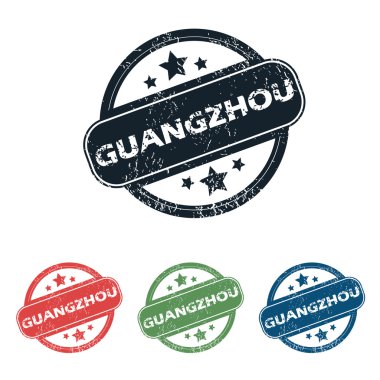 Yuvarlak Guangzhou şehir pul seti
