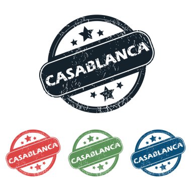 Yuvarlak Casablanca şehir pul seti