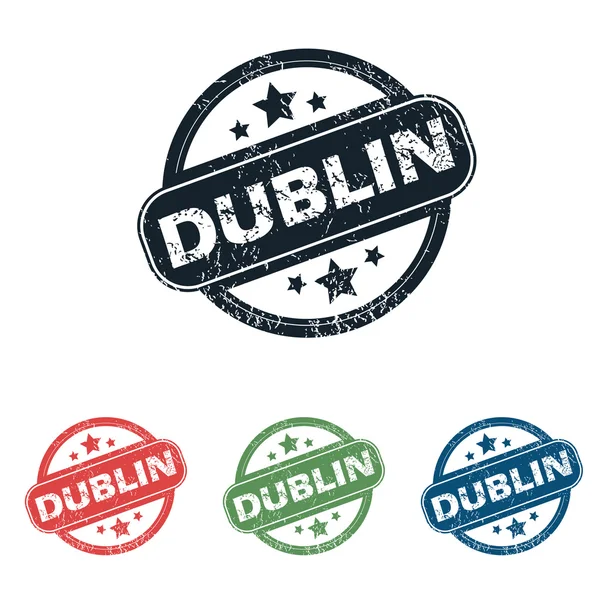 Rundy zestaw Pieczęć miasta Dublin — Wektor stockowy