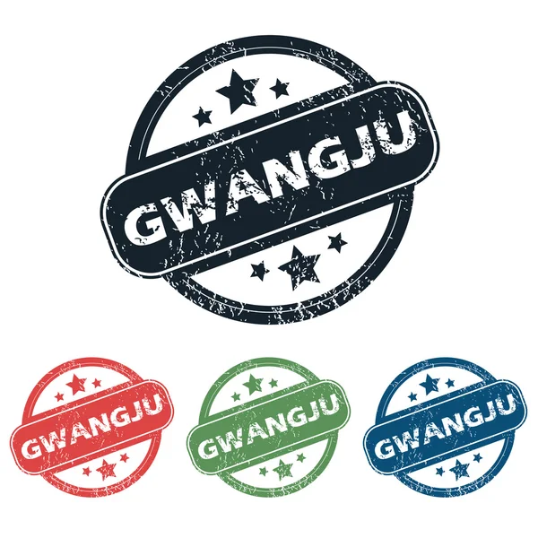 Conjunto de selos redondos da cidade de Gwangju —  Vetores de Stock