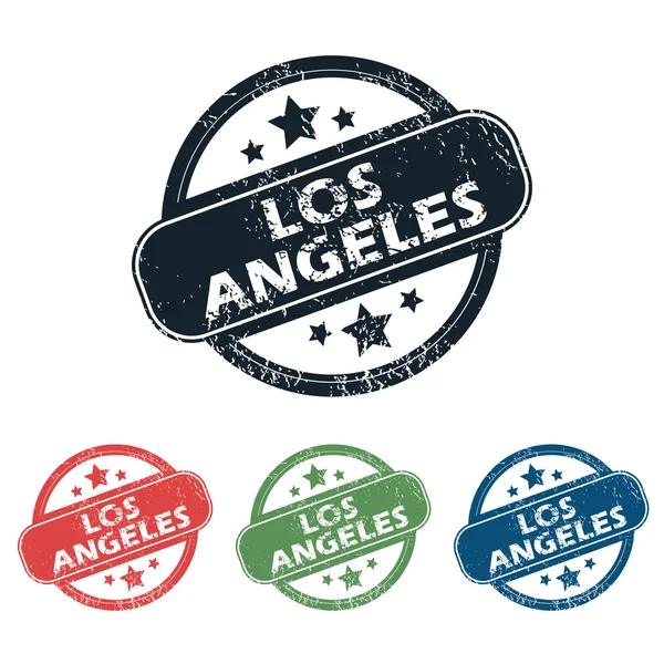 Ronde Los Angeles stempel set — Stockvector