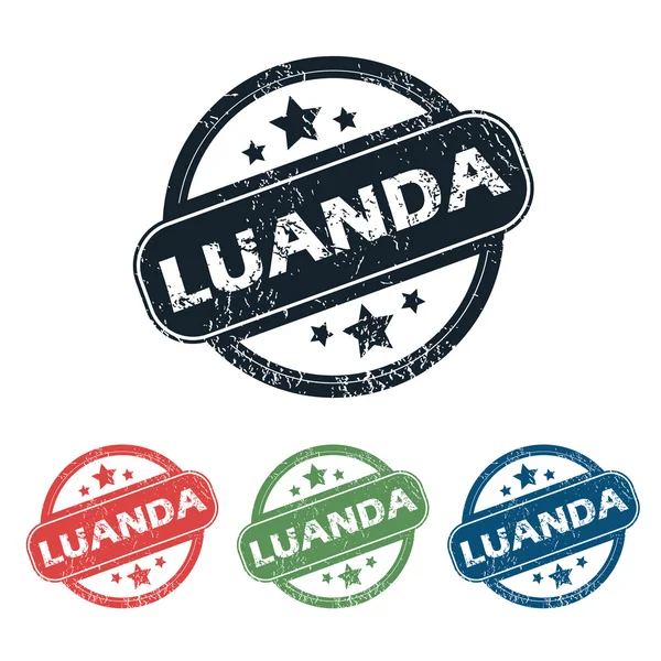 Γύρος πόλης Λουάντα σειρά γραμματοσήμων — Διανυσματικό Αρχείο