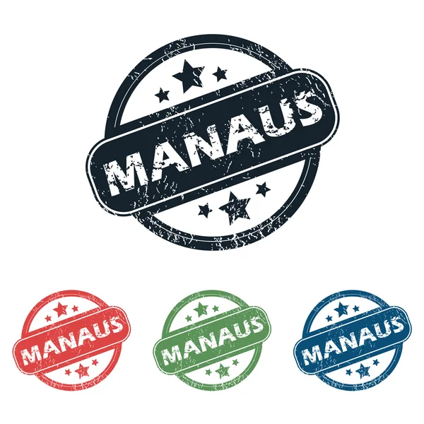 Ronda Manaus ciudad sello conjunto — Archivo Imágenes Vectoriales