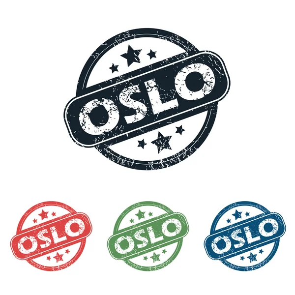 Set stempel kota Oslo - Stok Vektor