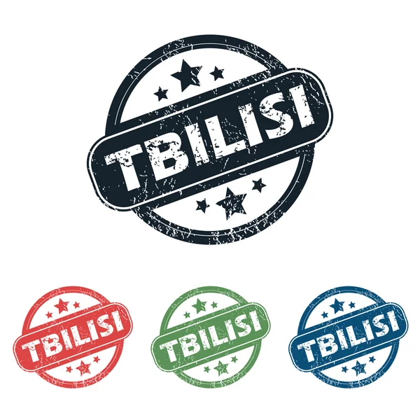 Round Tbilisi city stamp set — Stock Vector