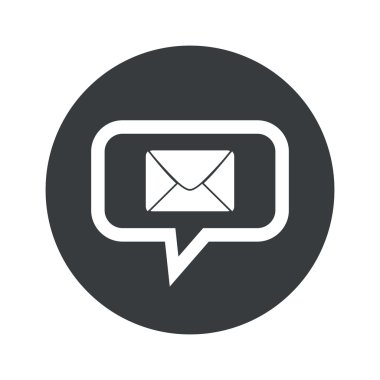 Yuvarlak iletişim mektup simgesi