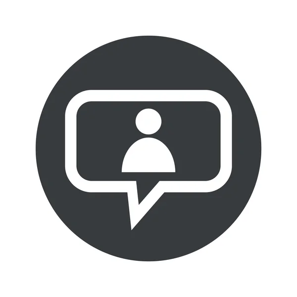 Kerek párbeszédpanel felhasználói ikon — Stock Vector