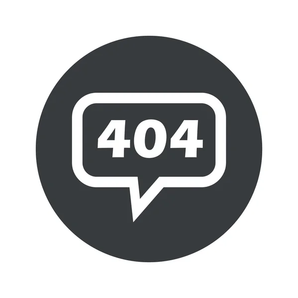 Ikona błędu 404 okrągłe okno — Wektor stockowy