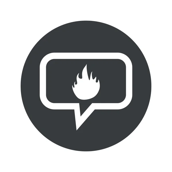 Round dialog fire icon — Stock Vector