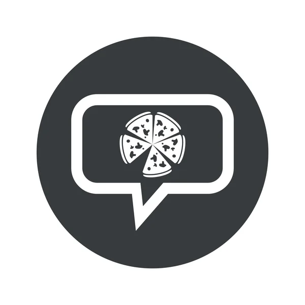 Round dialog pizza icon — Stock Vector