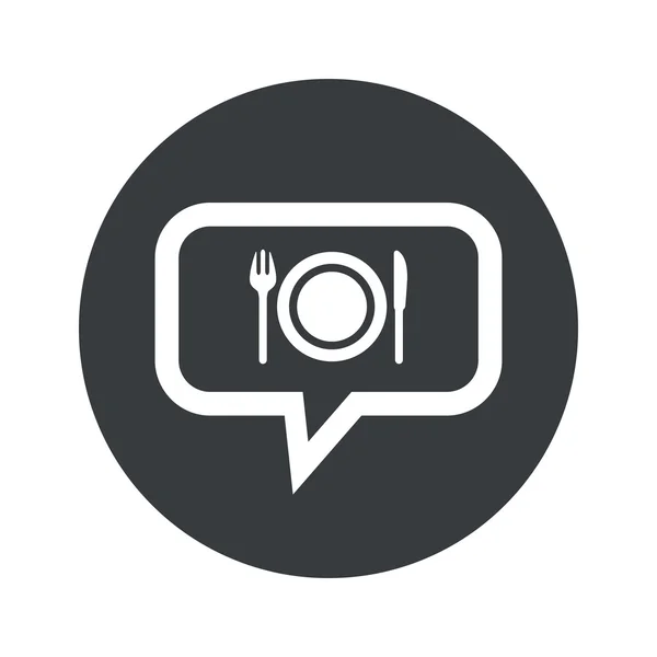 Ronde dialoogvenster diner pictogram — Stockvector