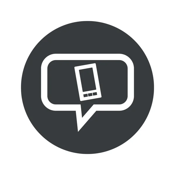Boîte de dialogue ronde icône smartphone — Image vectorielle