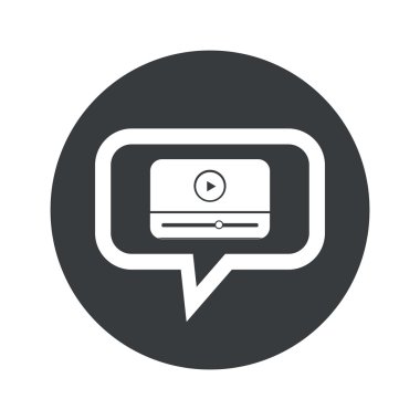 Yuvarlak mediaplayer iletişim simgesi