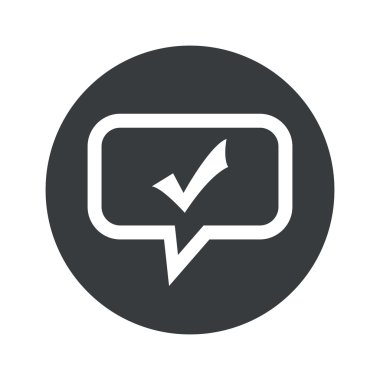 Yuvarlak tik işareti iletişim simgesini