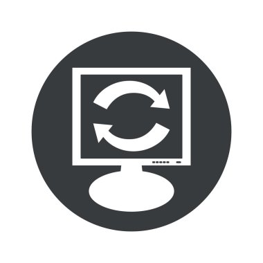 Yuvarlak Satım monitör simgesini