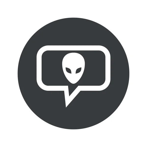 Round alien dialog icon — Stock Vector