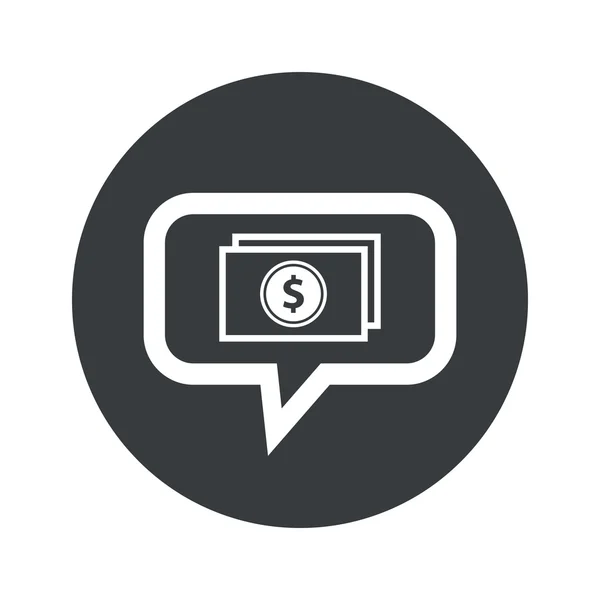 Yuvarlak Doları bill iletişim simgesi — Stok Vektör